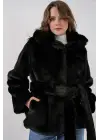 Peluş Kürk Mont 5234 - Siyah