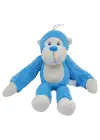 Peluş Maymun 40 cm - Yumuşak Peluş - G5501 - Mavi