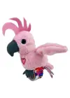 Peluş Ses Tekrarlı Hayvan Bileklik Aksesuar - Pembe Papağan