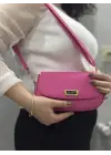 Omarı Yumuşak Deri Pembe Cilt Çantası