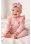 Pembe Fırfırlı 3’lü Kız Bebek Takımı