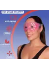 Pembe Jel Boncuklu Göz Maskesi, Soğuk & Sıcak Kullanım Rahatlatıcı Terapi Maskesi