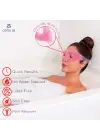 Pembe Jel Boncuklu Göz Maskesi, Soğuk & Sıcak Kullanım Rahatlatıcı Terapi Maskesi