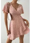 Pembe Yazın Rüyası Mini Elbise E-5503
