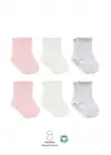 Omarı Rahat ve Şık Penye Soket Çorap Seti - Pembe Ekru Gri
