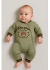 Persona Bear Nakışlı % 100 Pamuk Erkek Bebek Tulum
