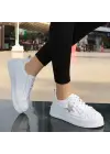 Piata Beyaz Cilt Bağcıklı Spor Ayakkabı