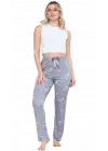 Gri Kalp Desenli Pijama Altı Kadın Giyim