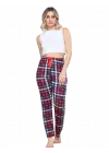 Pijama Altı Modal  Ring Viskon Kumaş-Pöti Kare Desenli