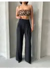 Omarı Pileli Keten Pantolon - Şık ve Rahat Kadın Giyim