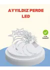 Pilli Çalışan Yıldız Ay Perde Led Işık 2 Modlu Dekorasyon