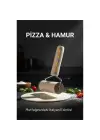 Pizza Merdanesi - Profesyonel Ahşap Saplı  Hamur Açma Merdanesi -