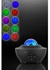 Projektör Yıldız Gece Lambası Disko Topu Bluetooth Bağlantılı Taşınabilir Şarjlı