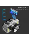 Ps-010 800 Lümen Şarj Göstergeli Cob Led Usbli Şarjlı Kafa Lambası