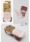 Omarı Kaymaz Havlu Soket Çorap Seti Pudra Pembe