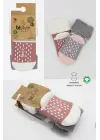 Omarı Kaymaz Puanlı Havlu Soket Çorap Seti Gri Pudra