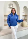 Puffer kısa mont mavi st25534