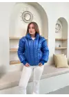 Puffer kısa mont mavi st25534