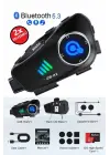 Q28 2x 2 Eşleşmeli Motosiklet Kask Bluetooth Kulaklık 1080p Kamera Su Geçirmez Intercom