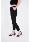 Omarı Siyah Tam Kalıp Basic Eşofman Pantolonu