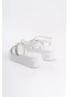 Rahat Lastikli Şeritli Bayan Sandalet