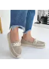 Omarı Şık ve Rahat Bej Triko Babet Ayakkabı