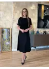Omarı Rahat Ve Şık Kadın Midi Elbise