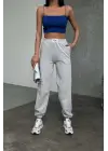 Omarı Gri Paçası Lastikli Eşofman Altı - Rahat ve Şık Sportif Kıyafet