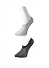 Omarı Invisible Black and Gray Womens Socks 9 Pairs