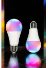 Renk Değiştirebilen Rgb Işıklı Led Ampul A+enerji 15 Watt Led Işık