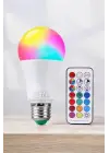 Renk Değiştirebilen Rgb Işıklı Led Ampul A+enerji 15 Watt Led Işık