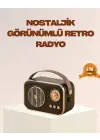 Retro Bluetooth Radyo – Nostaljik Tasarım, Tf Kart Ve Usb Destekli