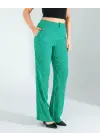 Omarı Retro Desenli Cepli Yeşil Pantolon