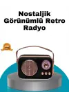 Retro Tarz Kablosuz Radyo – Bluetooth, Usb Ve Tf Kart Girişli