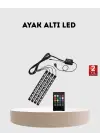 Rgb Araç İçi Led Aydınlatma 12v 48 Led Müzik Kontrollü 4 Şerit Set