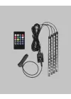 Rgb Araç İçi Led Aydınlatma 12v 48 Led Müzik Kontrollü 4 Şerit Set