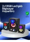 Rgb Led Işıklı 2.1 Usb Oyun Hoparlörü Derin Bas Ve Net Ses