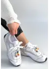 Riaf Beyaz Cilt Bağcıklı Spor Ayakkabı