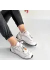 Riaf Beyaz Cilt Bağcıklı Spor Ayakkabı