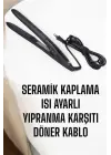 Saç Düzleştirici Isı Ayarlı Döner Kablo Yıpranma Karşıtı