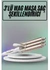 Saç Şekillendirici Wag Maşa Üçlü Yüksek Isı Ayarlı Seramik Kaplama
