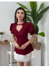 Safe Kalp Detaylı Elbise