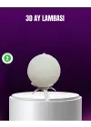 Şarjlı 3d Baskılı 16 Renk Ay Lambası  Stand