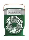 Şarjlı 600 Ml Su Hazneli Taşınabilir Masaüstü Vanilatör  Güçlü Fan Ve 2000 Mah Pil Yeşil