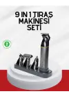 Şarjlı 9’u 1 Arada Çok Amaçlı Erkek Bakım Seti Yıkanabilir Başlıklar