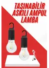 Şarjlı Aydınlatma Ampul Tasarımlı Ambians Işık Askılı Kamp Lambası