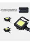 Şarjlı Cob Led Anahtarlık Fener – 4 Modlu, Manyetik Ve Katlanabilir Standlı