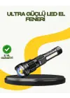 Şarjlı El Feneri Yüksek Işık Gücü Uzun Menzil