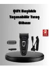Şarjlı Kablosuz Tıraş Makinesi Çift Başlık Kuru Tıraş Ergonomik Taşınabilir