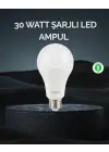 Şarjlı Led Ampul 30 Watt Soğuk Beyaz